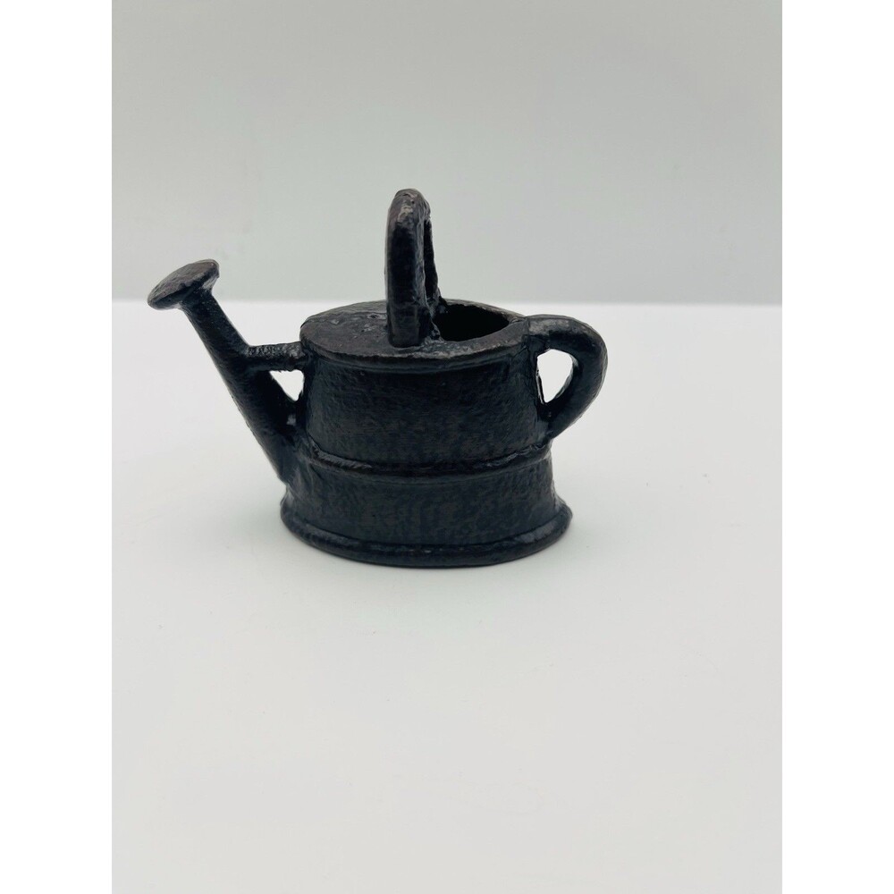 Vintage Mini Cast Iron Watering Can Toothpick Holder Planter Rustic Farm Decor